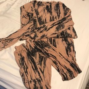 Pink and navy comfy sweatsuit